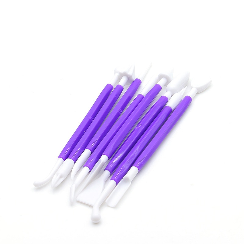 8PCs/Set Plastic Clay Sculpting Set Wax Carving Pottery Tools Carving Sculpture Shaper Polymer Modeling Handicraft Clay Tools