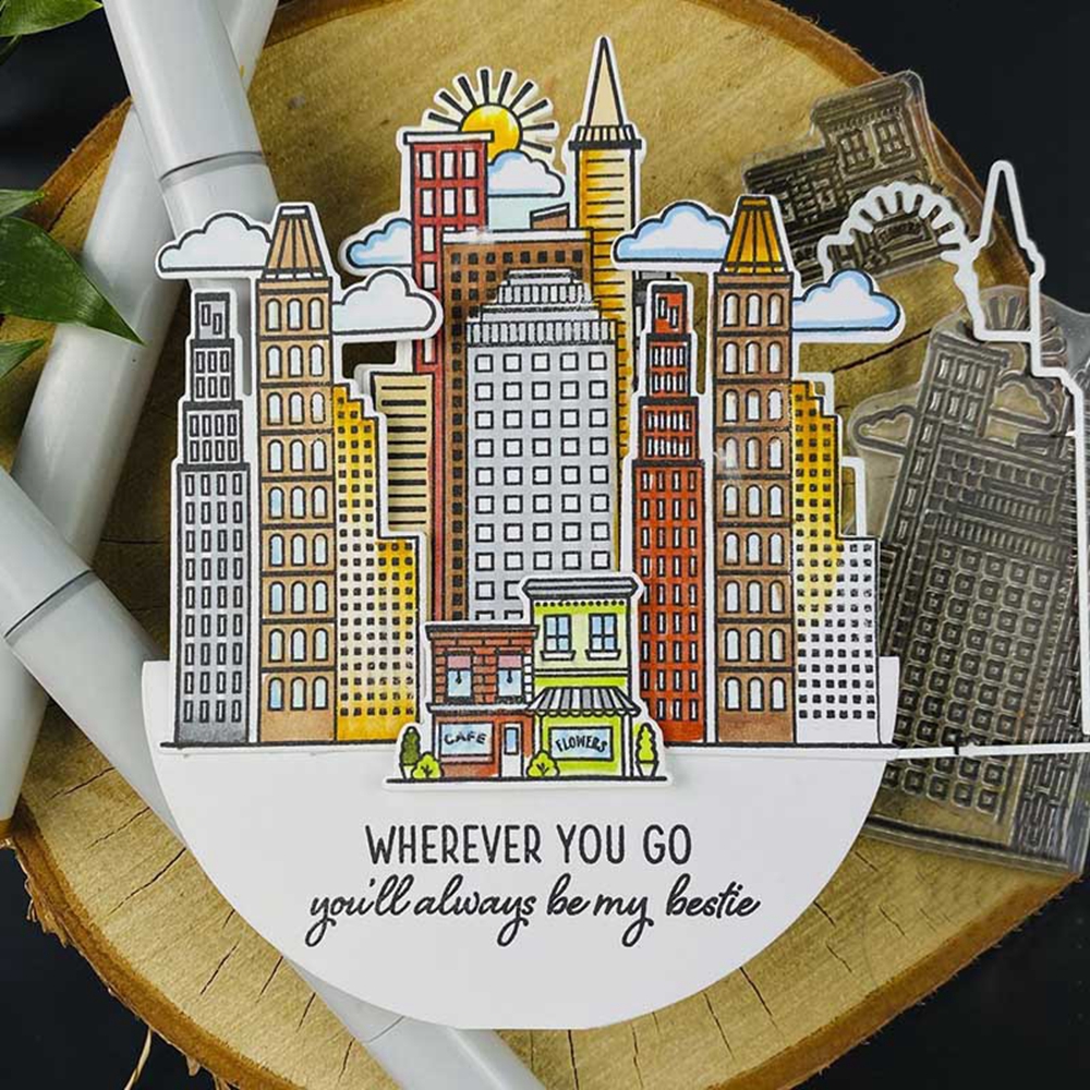 Een Warme Welkomststempel En Cutting Dies Wegwijzer Duidelijke Stempels Voor Diy Scrapbooking Decoratie Papier Ambachtelijke Albumkaarten Maken