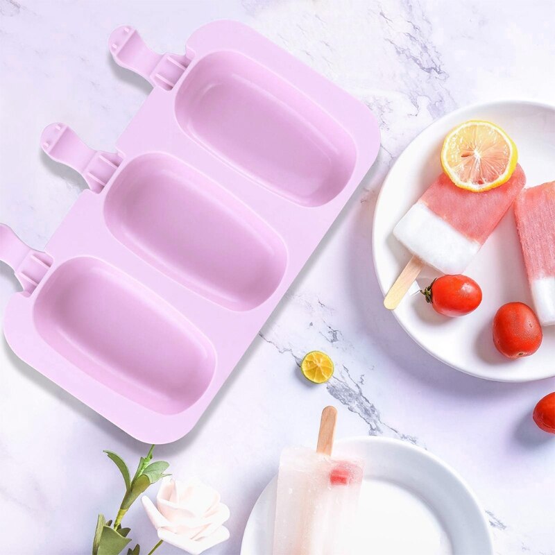 DIY Ice Cream Moulds with Lid 2 PCS Three sets Ice Cream Silicone Mould