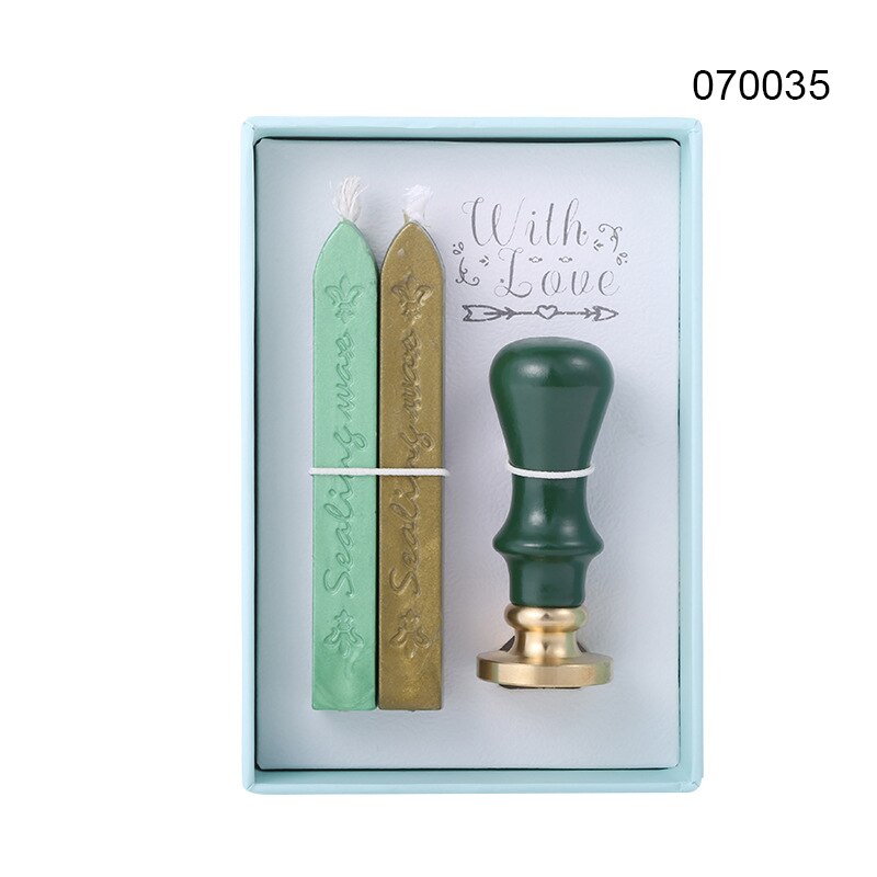 Kit de tampons de cire Vintage, lot de 2 bâtons de cire et 1 tampon, pour bricolage, enveloppe de carte, gdeal: c