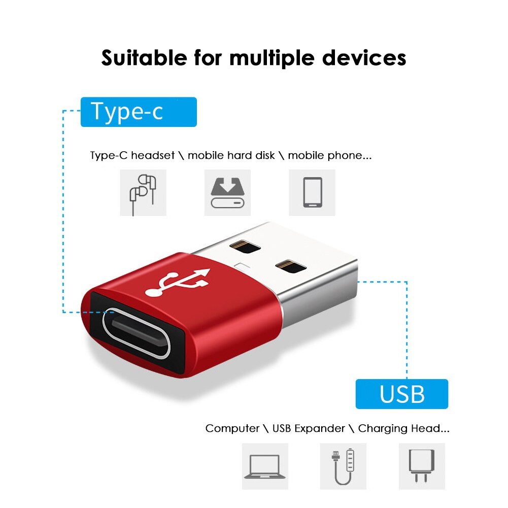 Mini Typ-C Weibliche zu USB 3,0 Männlichen Adapter Daten Transfer Ladung OTG Anschluss