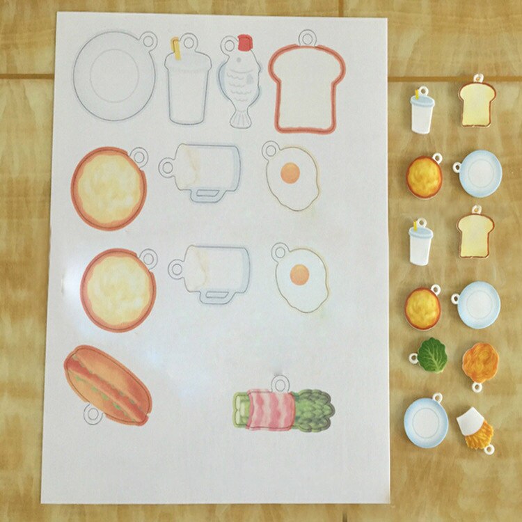 2 Sheets Heat Shrink Plastic Sheets Kit Shrinky Paper Hole Punch Keychains DIY Shrinkable Film Plastic Magic Paper Sheet