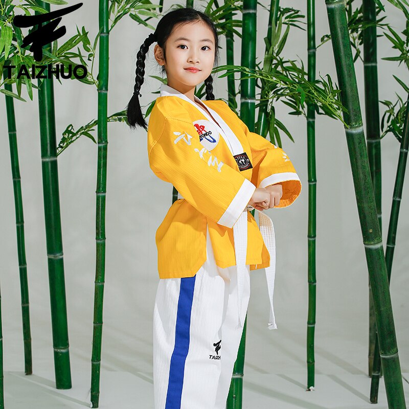 Taekwondo dobok TKD – uniforme en coton et fibre de bambou pour enfants