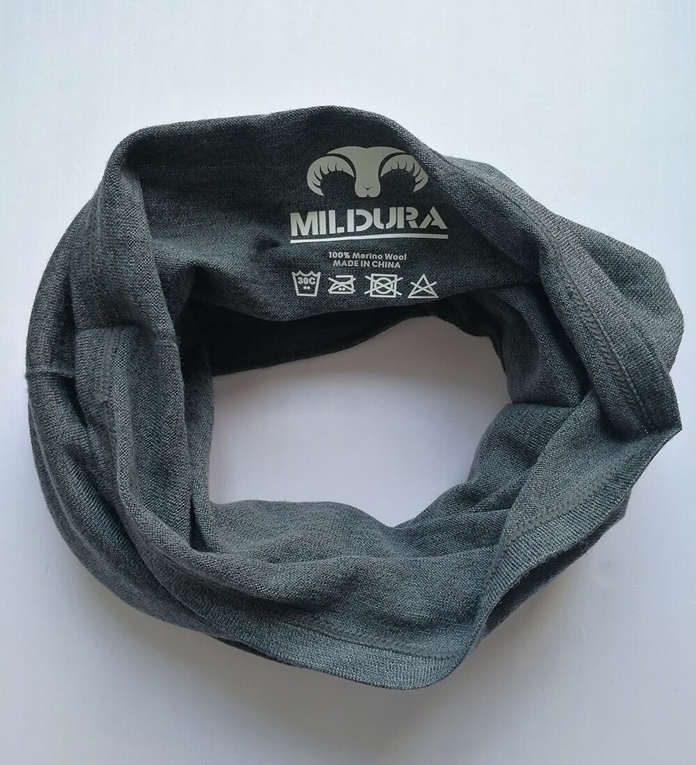 Polaina de cuello de lana merina Unisex, Bandana de lana merina para esquí, envoltura de anillo, bufanda cálida de 1 capa, 100%