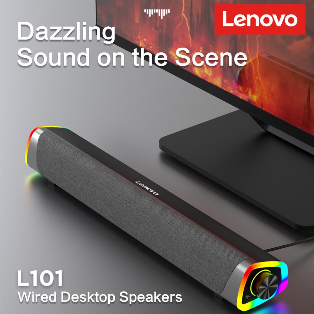 Lenovo L101 Desktop Speaker Stereo Muziek Surround Subwoofer Speaker Voor Macbook Laptop Notebook Pc Speler Bedraad Luidspreker