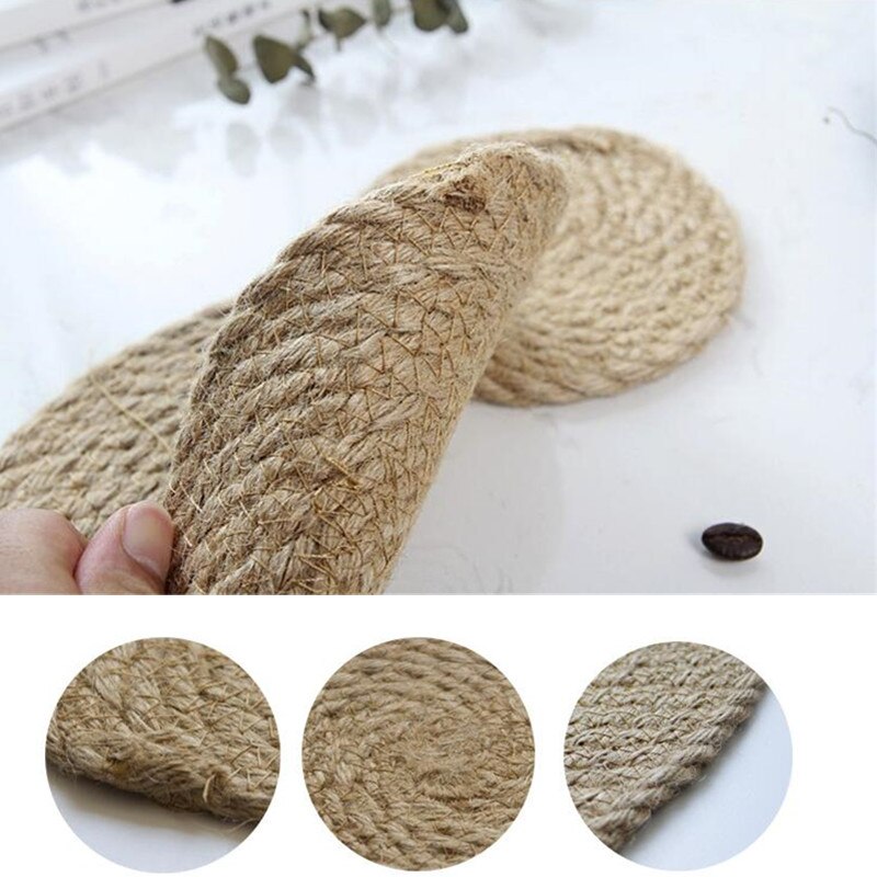 Neue Heiße Rattan Tischsets Stroh Tasse Untersetzer Esstisch matt Wärmedämmung Topf Halfter Weide Trinken Untersetzer Küche Zubehör