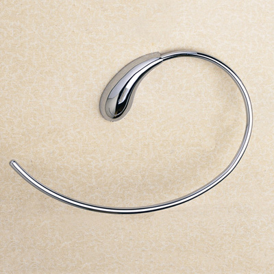 Krom badeværelse hardware sæt messing bruser sæbedispenser håndklæde ring bar morgenkåbe kroge bøjle vægmonteret toilet børste papirholder: Håndklæde ring