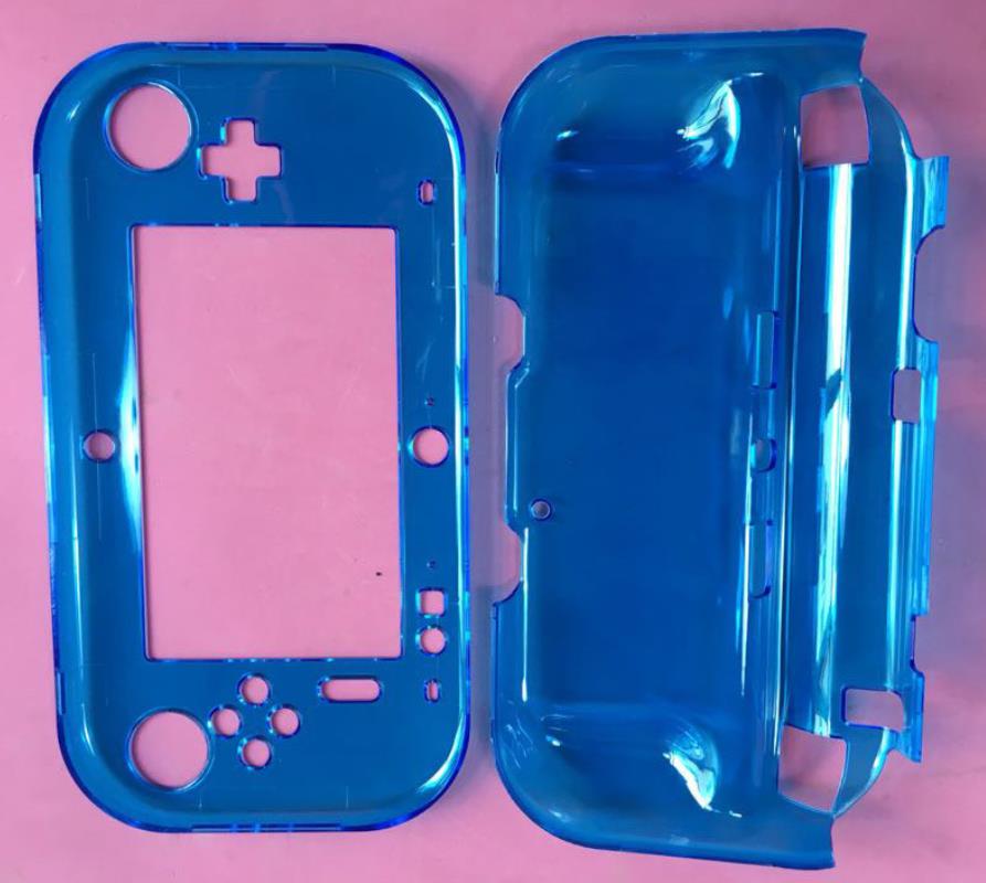 Beschermende Clear Crystal Hard Case Cover Skin Shell Compatibel Voor Nintendo Wii U Gamepad: Blue