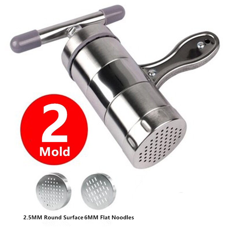 Noodle Machine Household Small Pasta Noodle Machine Manual Noodle Machine Hand Making Noodle Machine Squeeze Noodle Artifact: 2 Mold