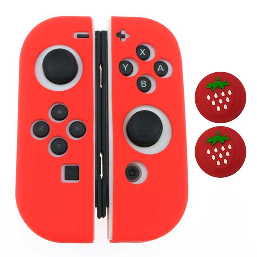 JCD-funda protectora de silicona suave + tapas de Joystick para Nintendo Switch NS NX Joy-Con, 1 Juego: AA NO.66