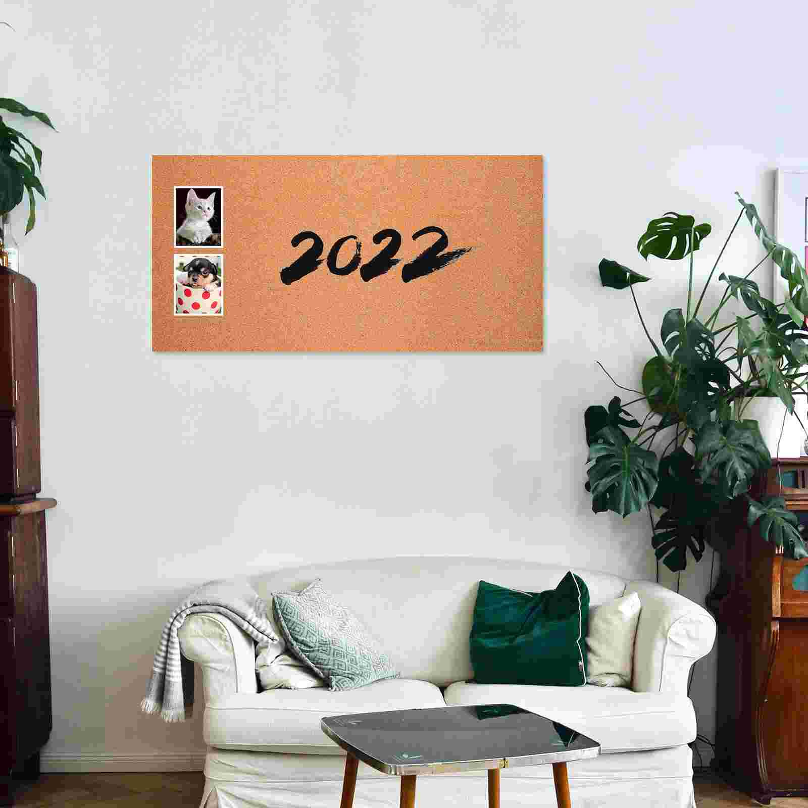 1 Set of Self-Adhesive Cork Message Board Memo Board Wall Bulletin Board