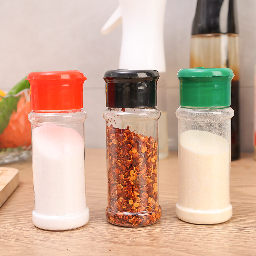 Burkar för kryddor salt- och pepparkar kryddburk grillkrydda kryddorganisatör kök transparent förvaringslåda för pulver