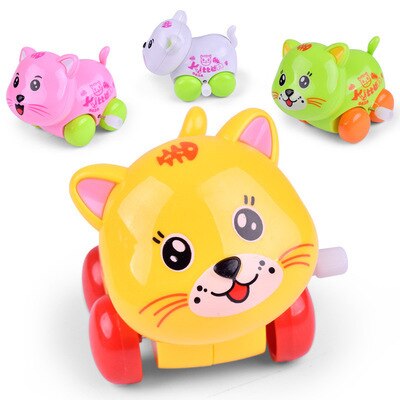 2022 New 1pcs Creative Children Clockwork Toy Novelty Cartoon Winding Winding Small Toy Winding Mini Gift: wind up kitten