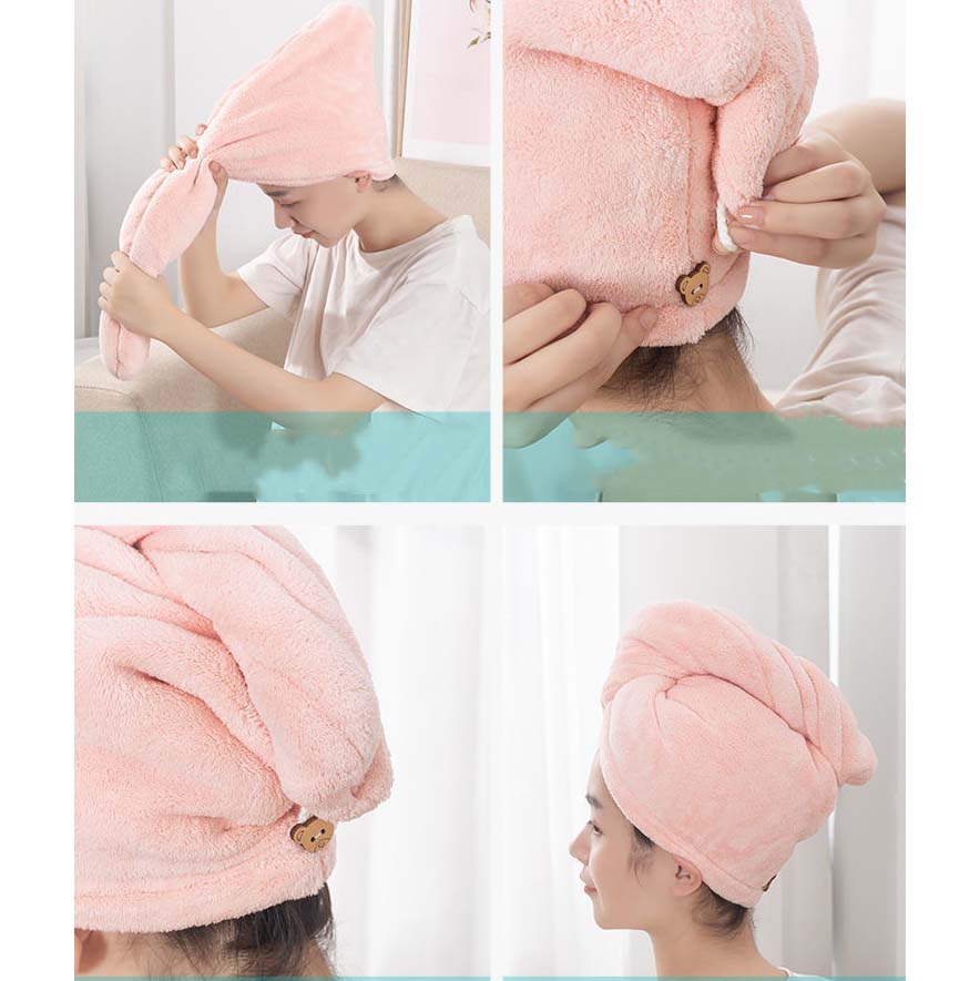 Toallas de microfibra de secado rápido para el cabello, accesorios de baño, gorro de lactancia con hebilla, toalla de Spa para Sauna, 10 piezas
