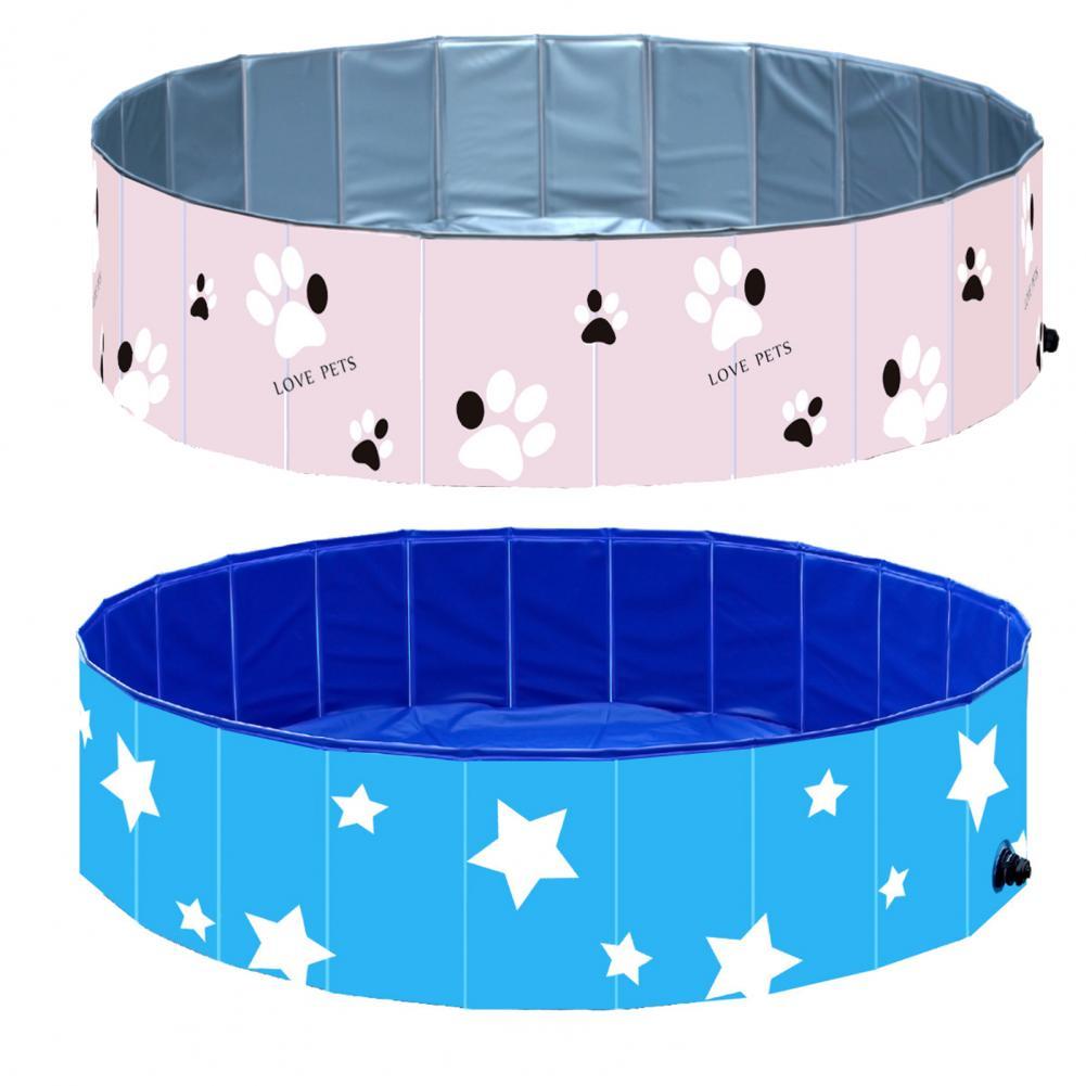 Vasca da bagno pieghevole in PVC resistente vasca da bagno pieghevole portatile per cani vasca da bagno inferiore in legno vasca da bagno stagno piscina per cani Baby Pet vasca da bagno giocattoli