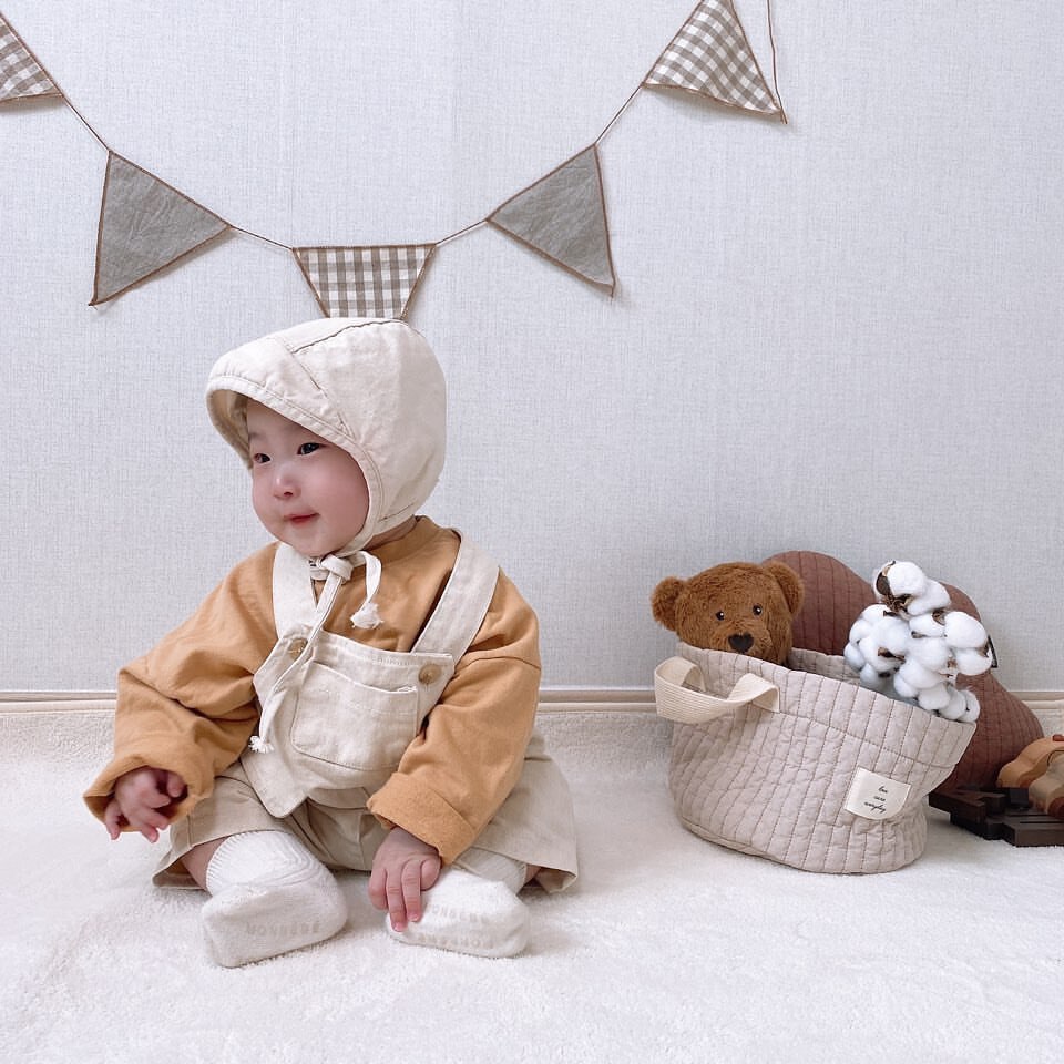 Baby Boy Overalls Solid Color Autumn Cotton Girls Jumpsuit Casual Loose Overalls Infant Kids Jumpsuit Pants