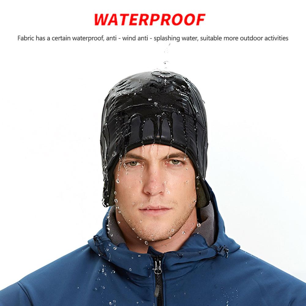 Utomhus varm hatt skidåkning cykling sport hatt vattentät och vindtät hörselskydd all inclusive varm huva hatt vinter hatt