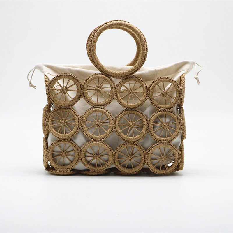 Dames schoudertas zomer geweven holle strandtassen bohemian handgemaakte strozak dames messenger bags handtas