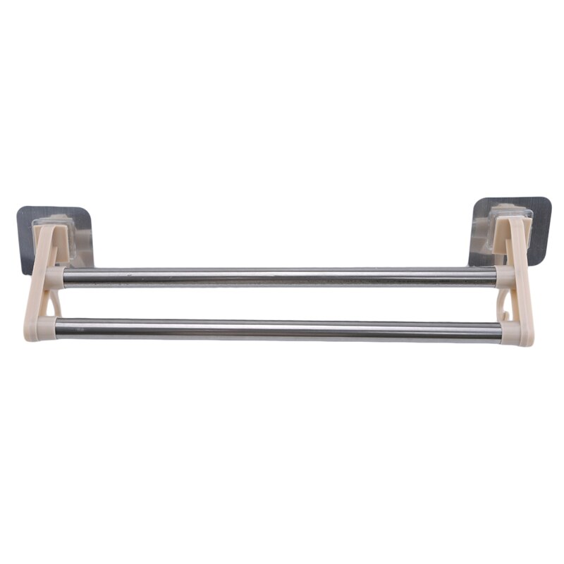 Porte-serviettes inox salle de bain porte-serviettes mural Double porte-serviettes Simple Double porte-serviettes: Beige