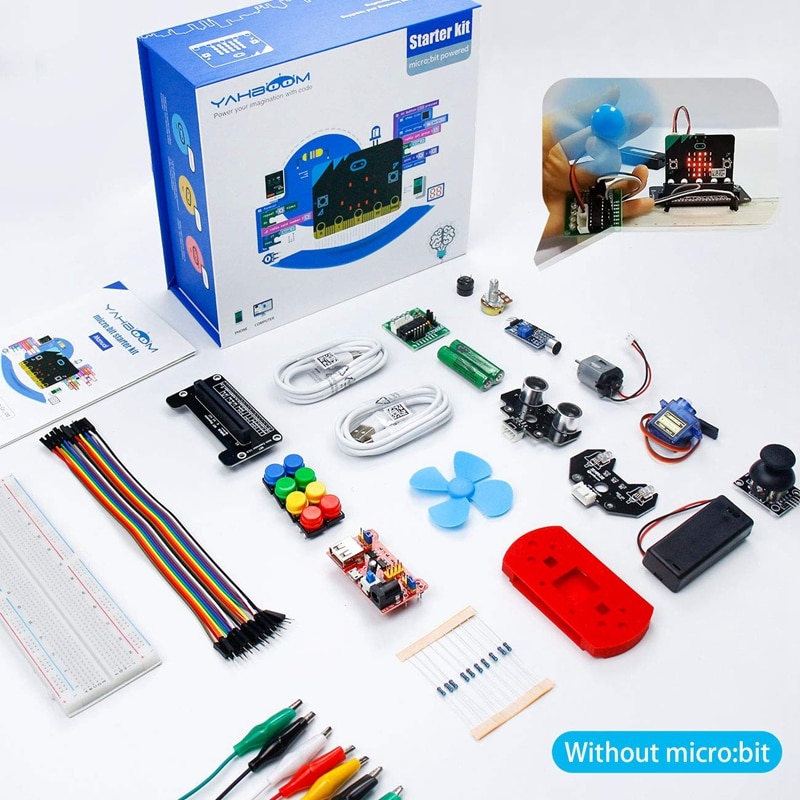 Micro: bit starter læringssæt til børn bbc micro-bit board grafisk programmerbar stamme legetøj elektronisk kit til 8+  børn med 23