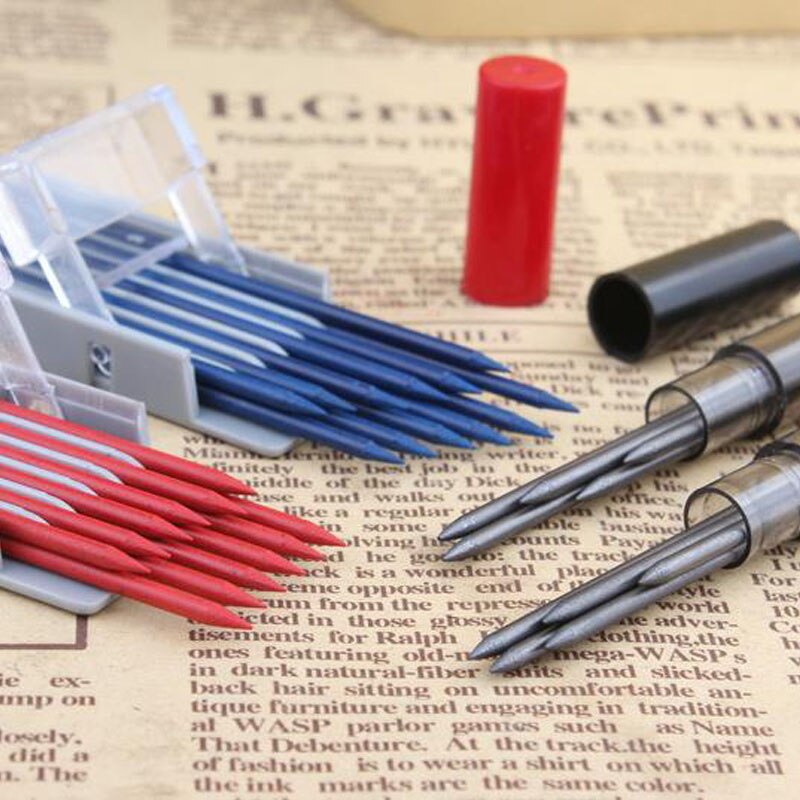 Dikke Potlood Core Gekleurde Tekening 2mm Super grof HB/2B/3B 4B rood/blauw potlood Core Leuke Potlood Le