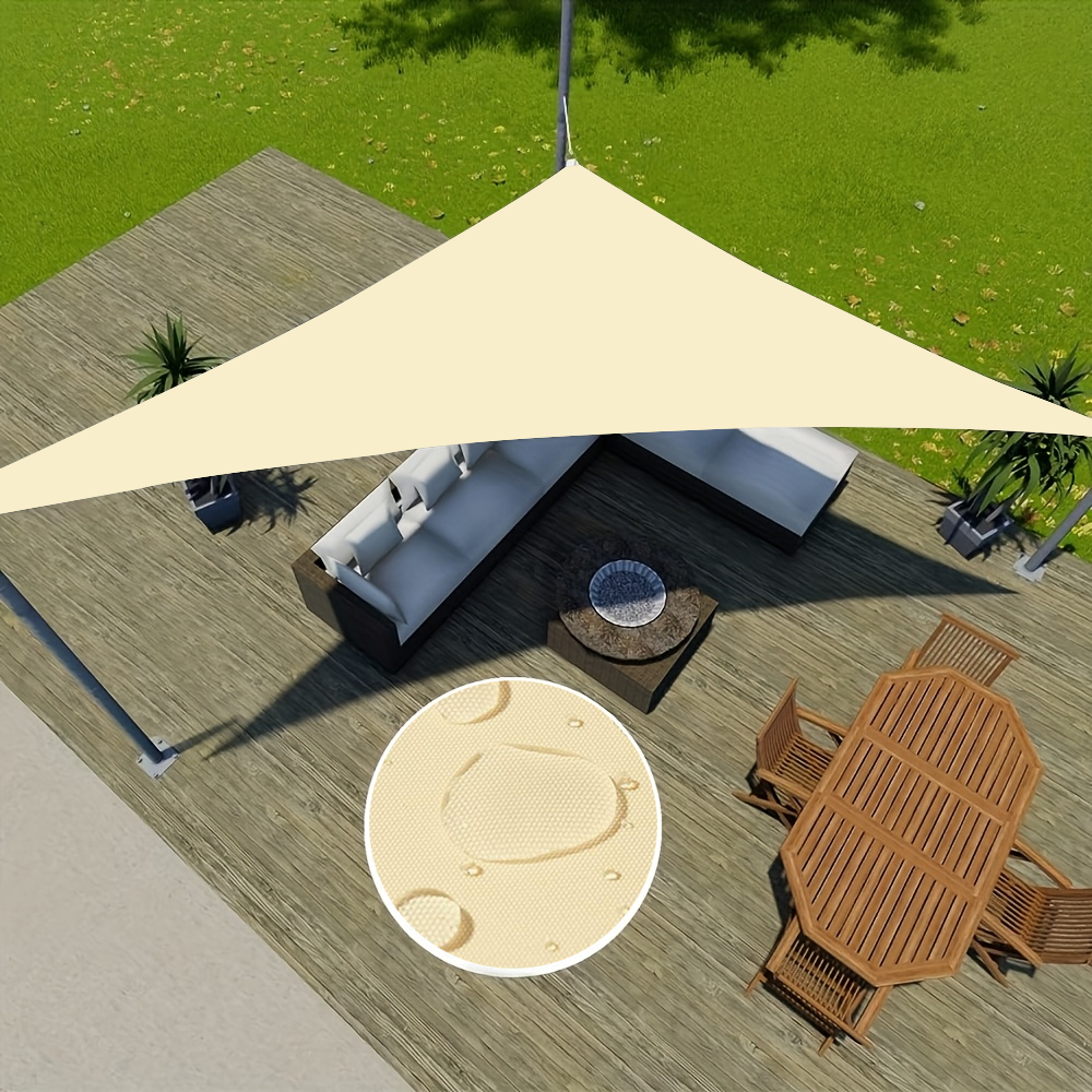 Multi-size Triangle Sun Shade Sail Waterproof Outdoor Garden Patio Party Sunscreen Awing Sun Canopy For Beach Camping Pool: 2*4M / Red