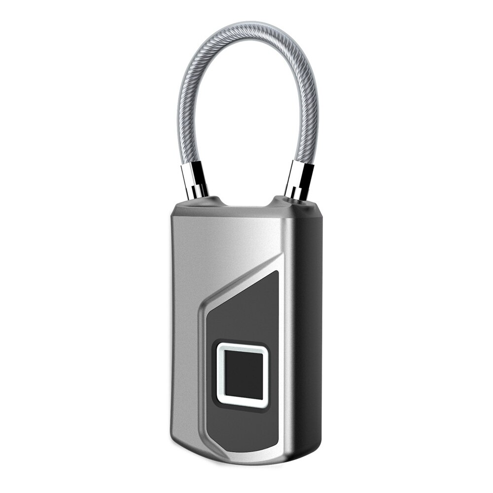 USB Rechargeable Smart Keyless Fingerprint Lock IP66 Waterproof Anti-Theft Security Padlock Gym Locker Luggage Suitcase Cabinet