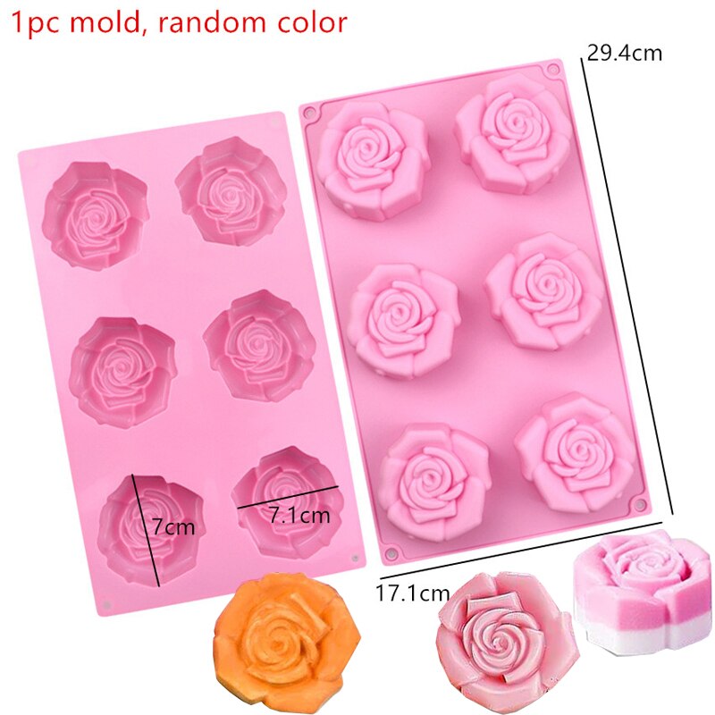 3D Handmade Silicone Soap Molds Bee Honeycomb Chocolate Biscuit Ice Cube Silicone Mold Tools DIY Flower Shape Soap Resin Crafts: 1
