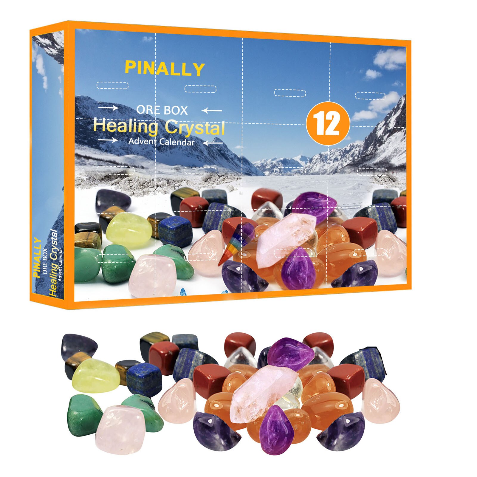 12/24 ædelstene iskorn farverige små sten juveler akryl perler juveler knuste tæller krystal sten opbevaringsboks børnelegetøj: -en