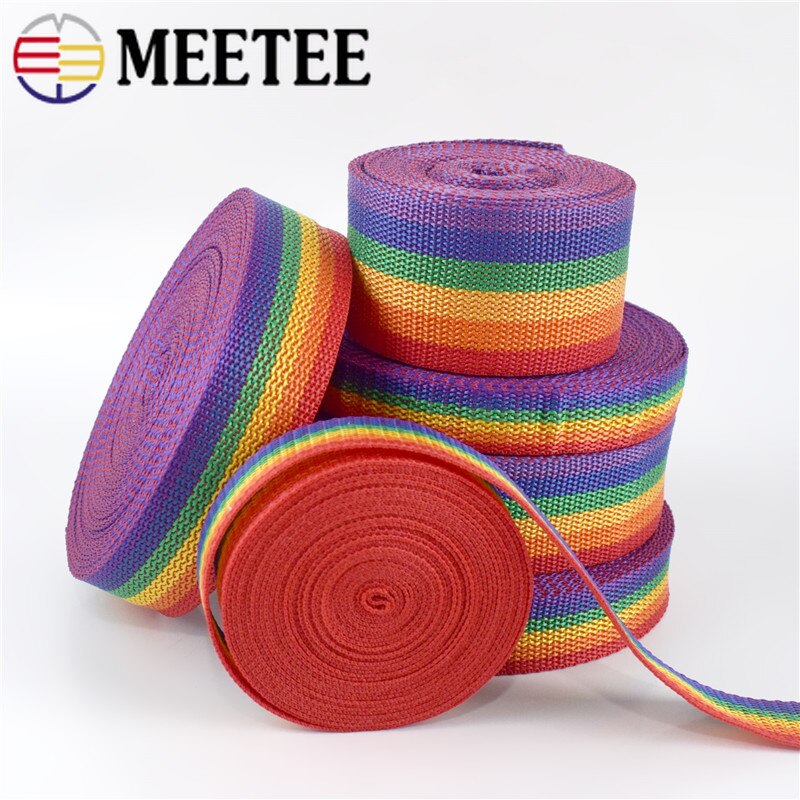 20 metr Meetee 20-50mm PP taśma plecak taśma z polietylenu taśma poliestrowa wstążka na pas bagażowy torby uchwyty DIY część akcesoria