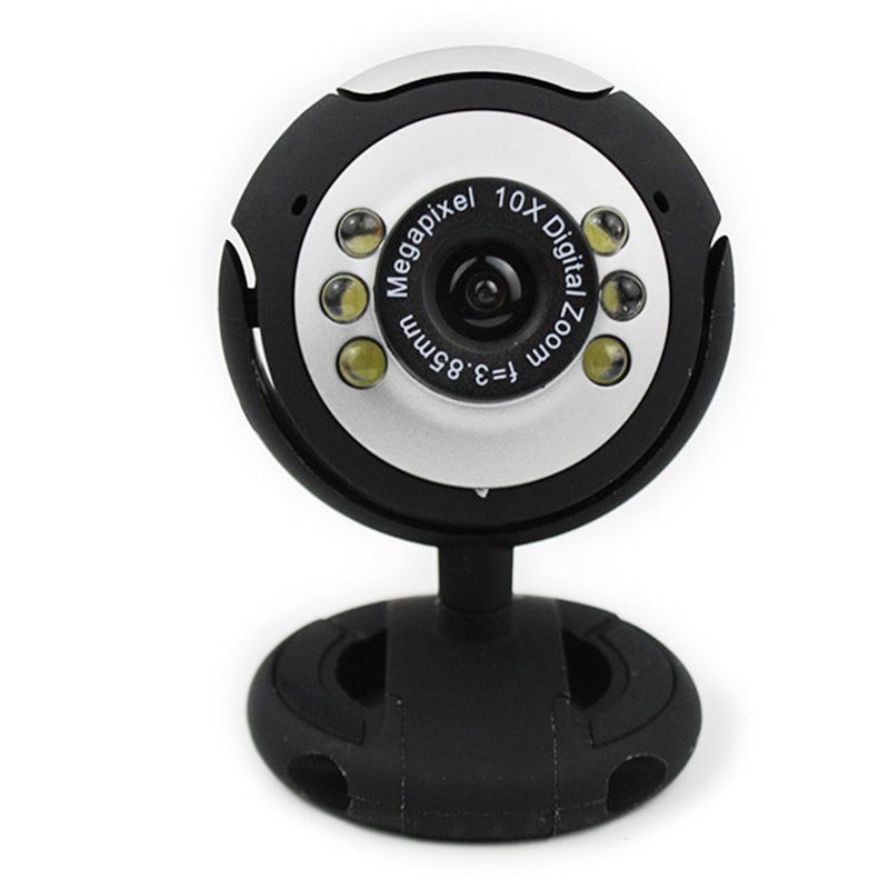 Clip-on Night Vision Six-lamp Computer Camera Laptop Webcam Video Zoom Home Photography Camera Lens Accessories