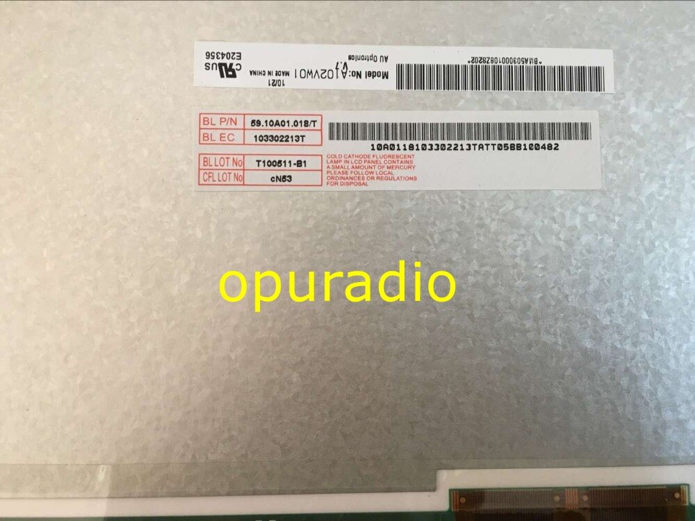 Brand AUO 10.2 inch lcd display A102vw01 V.0 v1 v3 v7 DVD LCD industrial monitor vehicle instruments