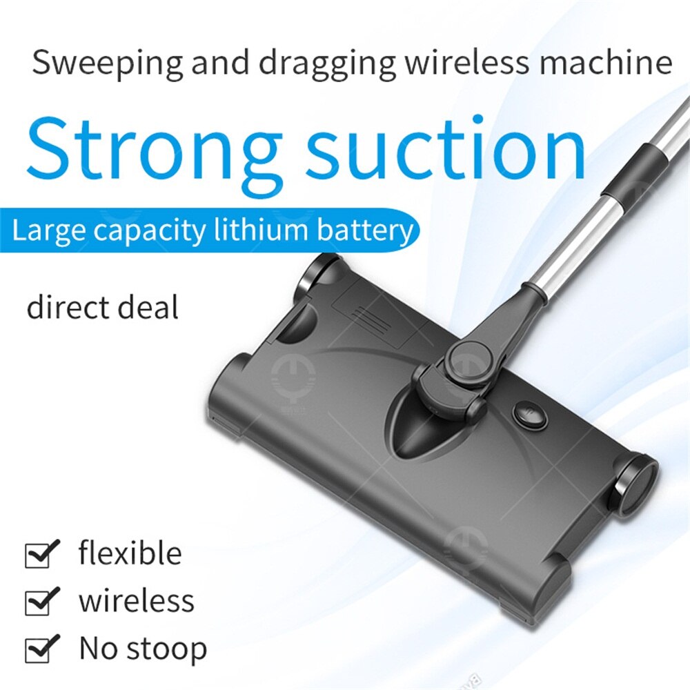 Balai électrique sans fil aspirateur maison intelligente électrique balayeuse 2 en 1 Handpush sec humide balayeuse vadrouille USB charge