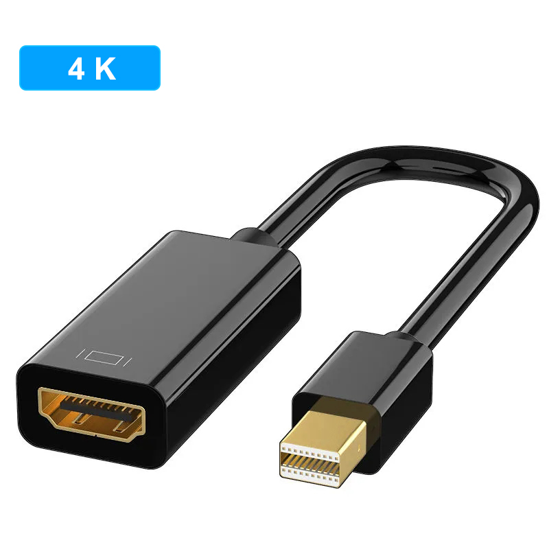 Kabel Mini DP do HDMI 4K Mini DisplayPort Adapter konwertera wideo męski na męski/żeński do Macbook Pro Air Mac Surface Pro: Default Title