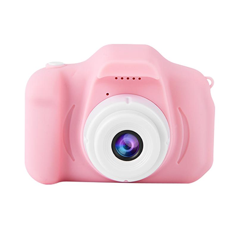 Children Kids Camera Mini Digital Camera Educational Toys for Baby 1080P Dual lens Video Camera with 2 Inch Display Screen: pink / HD front lens