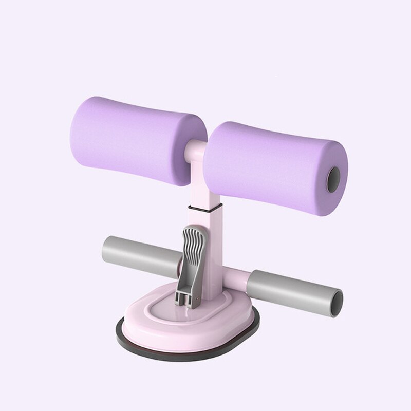Sit Ups Assistant Device Indoor Fitness Sit-Up Exercise Bar Adjustable Padded Ankle Support Abdominal Muscle Training Tool: pink purple