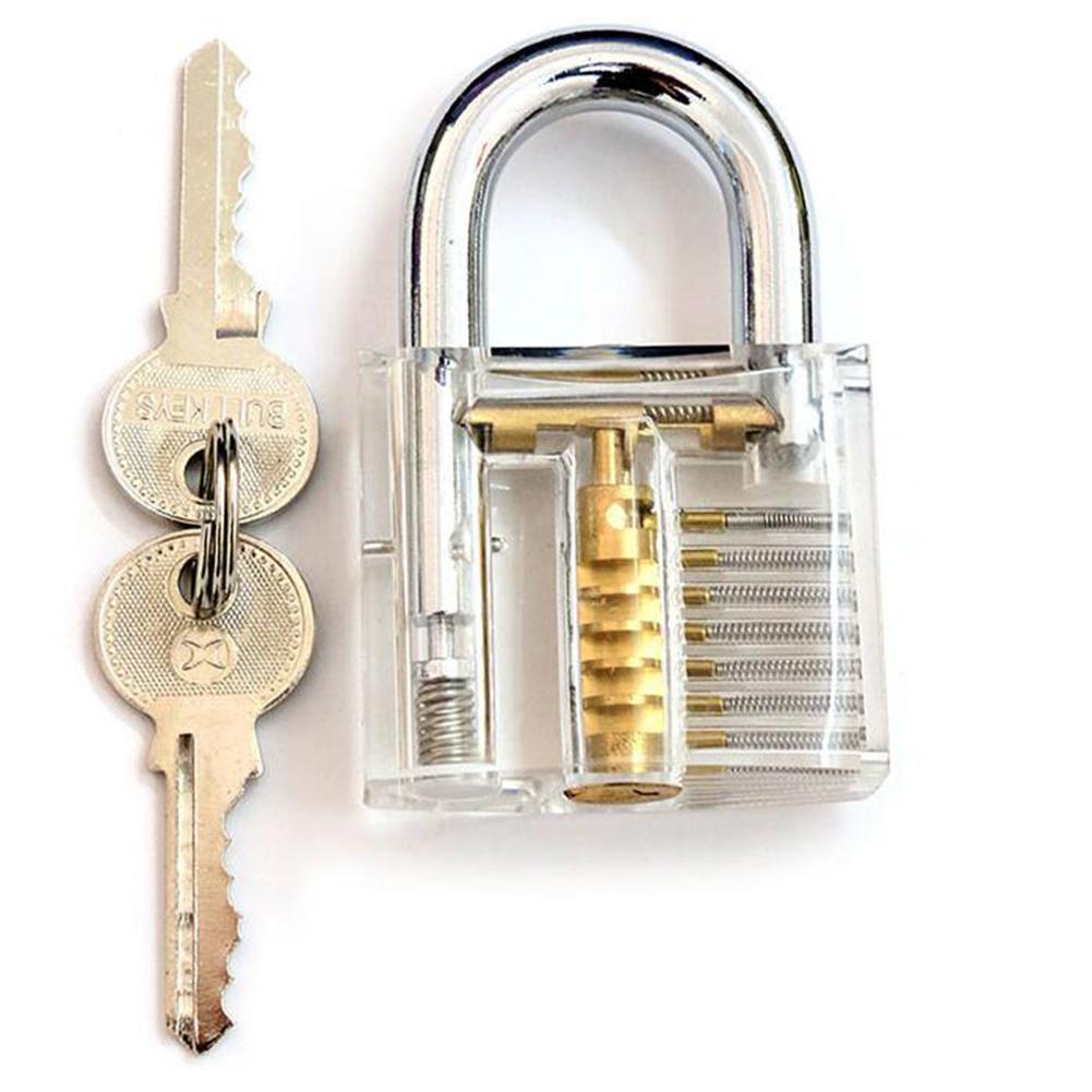 AMYGOJJ 16Pcs/Set Transparent Lock Padlocks AB Combination Lock Visible Lock Set