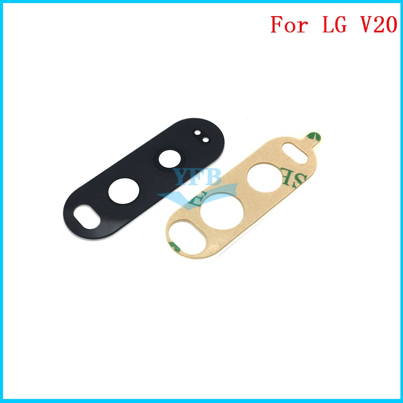 2PCS For LG G5 G6 G7 V10 V20 V30 Q6 Back Rear Camera Glass Lens With Adhesive Replacement Parts