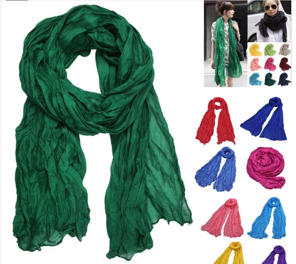 Women Solid Casual Long Wrap Women Scarf