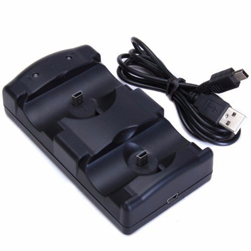 Compatibel Voor PS3 Controller &amp; Move Dual Charger Usb Dual Opladen Aangedreven Dock Gamepad Charger Dock Station Mount Power Sup