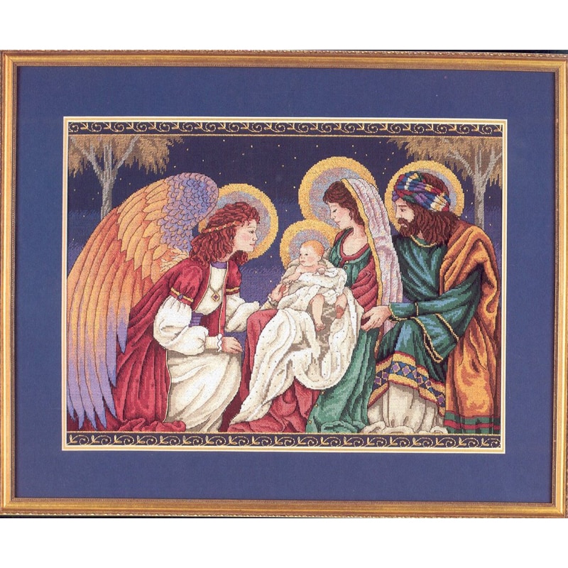 Top Beautiful Lovely Counted Cross Stitch Kit The Birth of Christ Jesus Religion God Holy Nativity dim 08563