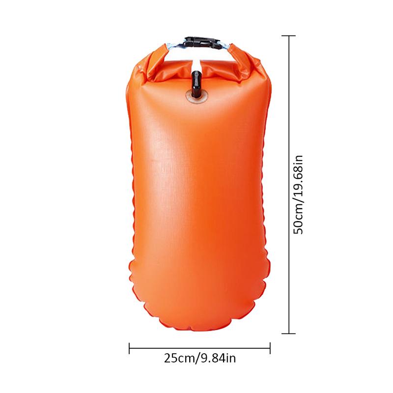 Outdoor Swimming Buoy Multifunction Swimming Drift Bag Swimming Float Waterproof PVC Lifebelt Water Sports: Orange-15L