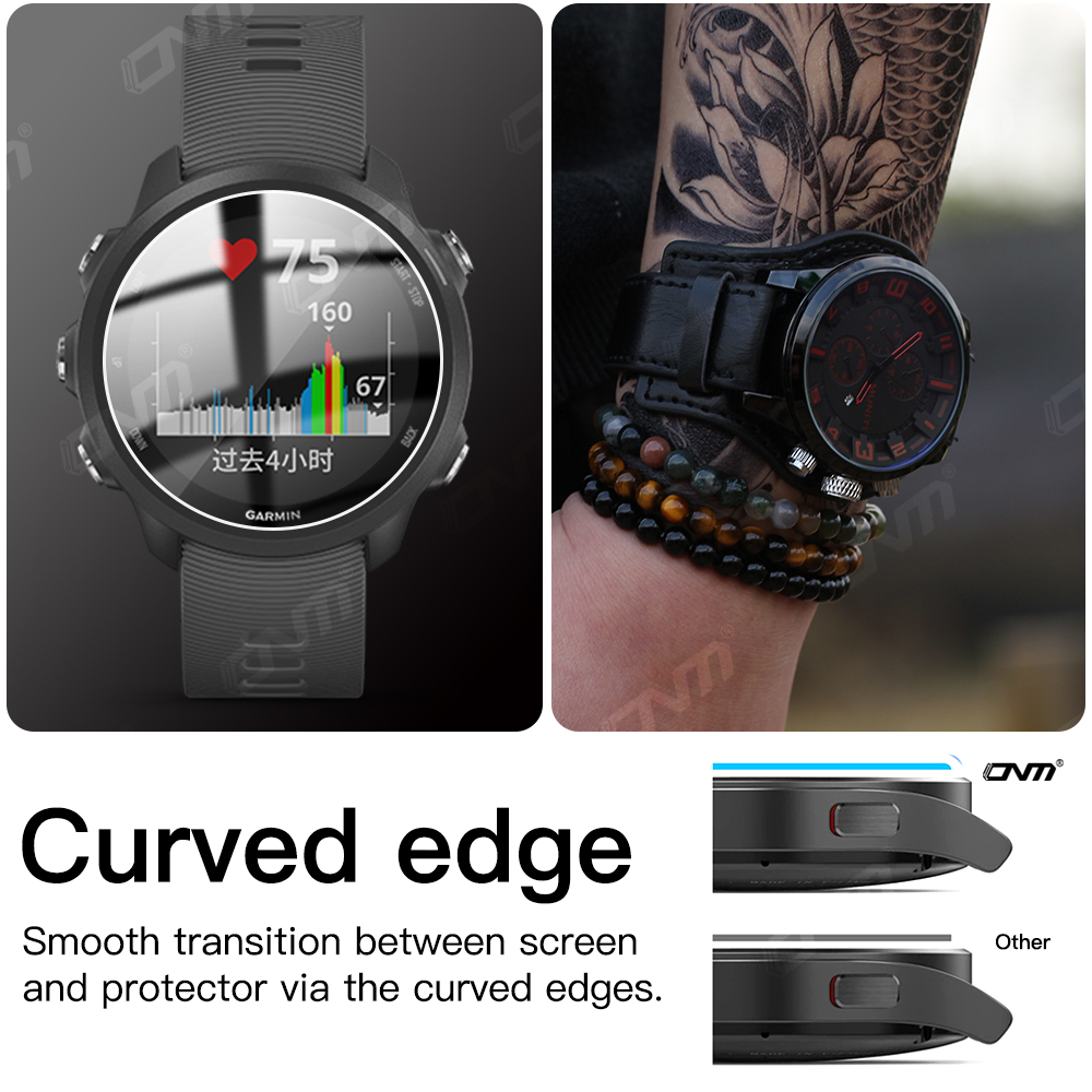 Vidrio templado para Garmin Forerunner 965 255 955 945 245 Music 255S 235 935 645 Protector de pantalla de reloj inteligente película de vidrio Ultra-HD