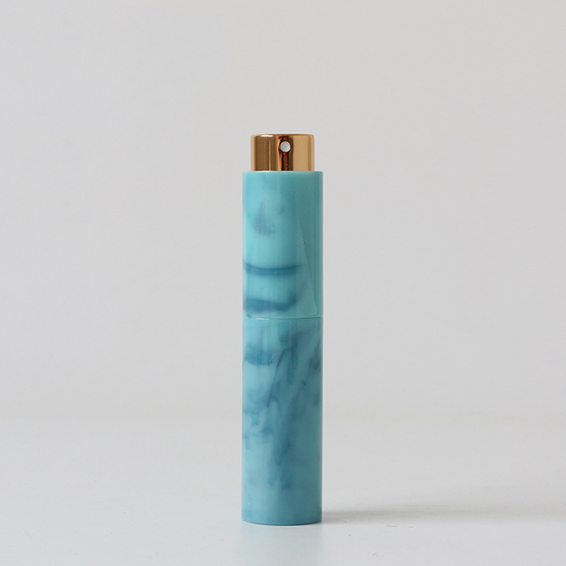 Botella de Perfume en aerosol de 10ml, cabezal giratorio de Metal y vidrio, estuche portátil de viaje recargable, tanque, boquilla de aluminio, contenedor de cosméticos, 1 ud.