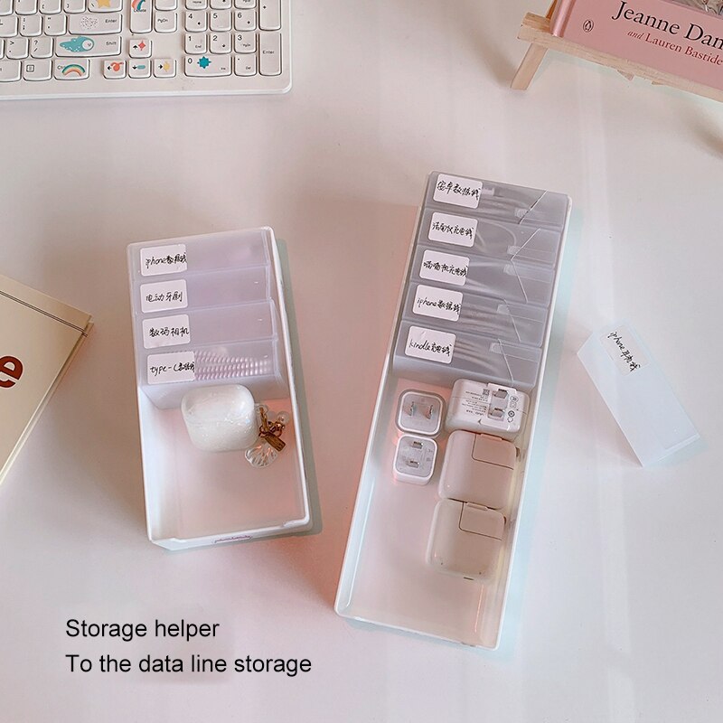 Data Cable Storage Box Sundries Storage Box Network Line Storage Bin Charger Wire Management Desktop Sub-grid Line Box