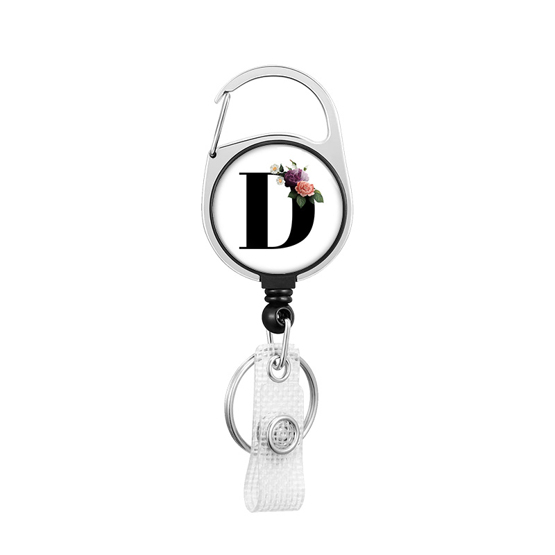 ID Badge Holders with Metal Clip and Keyring - Vertical Clear Plastic ID Card Holders - Retractable Pull Cord for Office