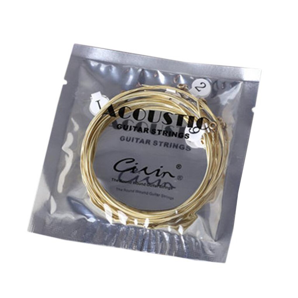 6pcs/set Folk Guitar String Replacement Parts Acoustic Guitar Copper Core Strings Kit Musical Instrument Accessories: Default Title