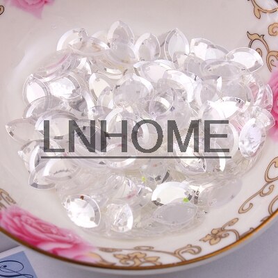 1000Pcs 6*13Mm Pvc Pailletten Cup Ovale Marquise Paillette Met 2 Gaten Acessorios 9 Ab Briljante Kleuren beschikbaar Confetti: Crystal White