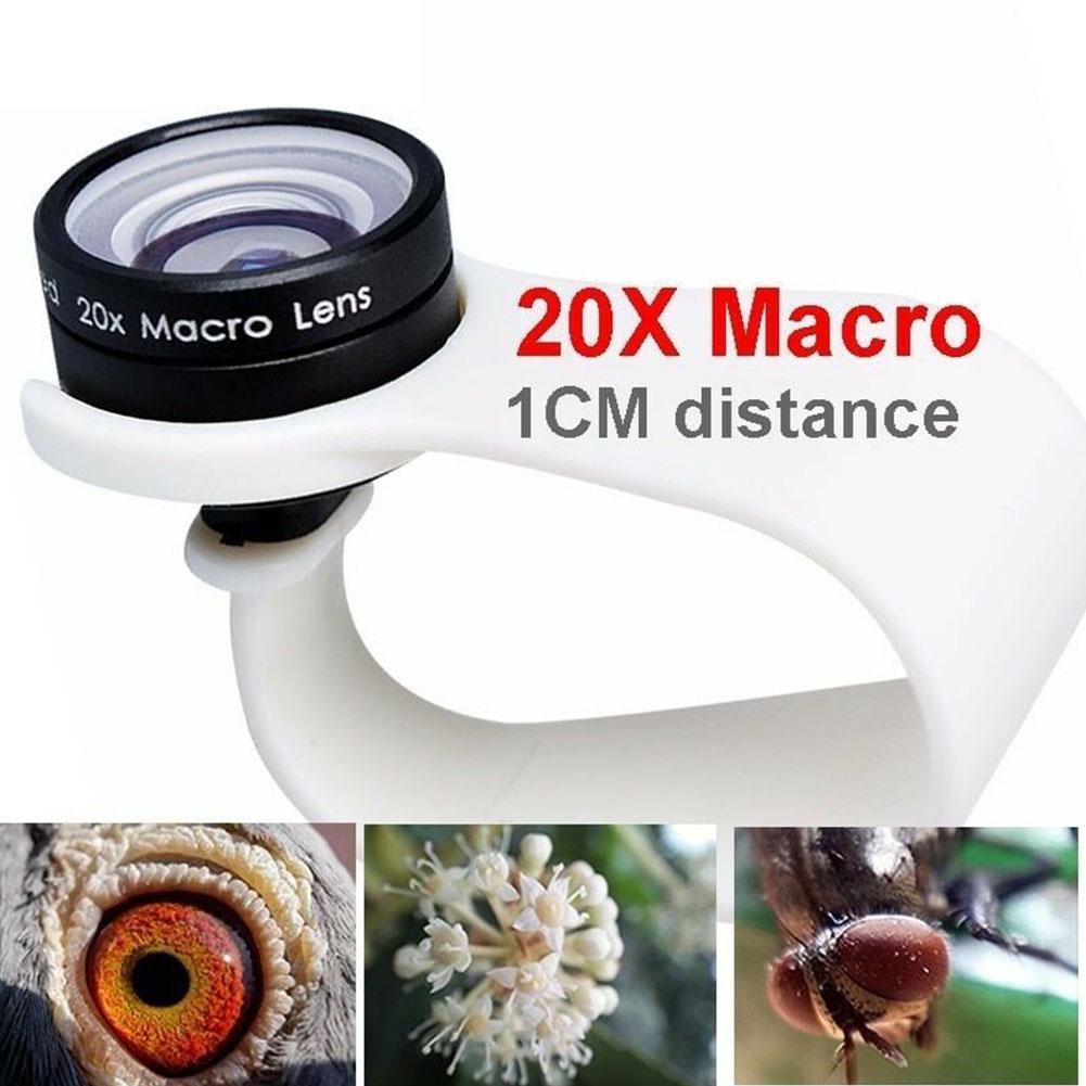 Mobile phone Macro Lens 20X Super Cellphone Macro Lenses 6 For Xiaomi For iphone 8 For Huawei For SamSung 7 10 F7Q1