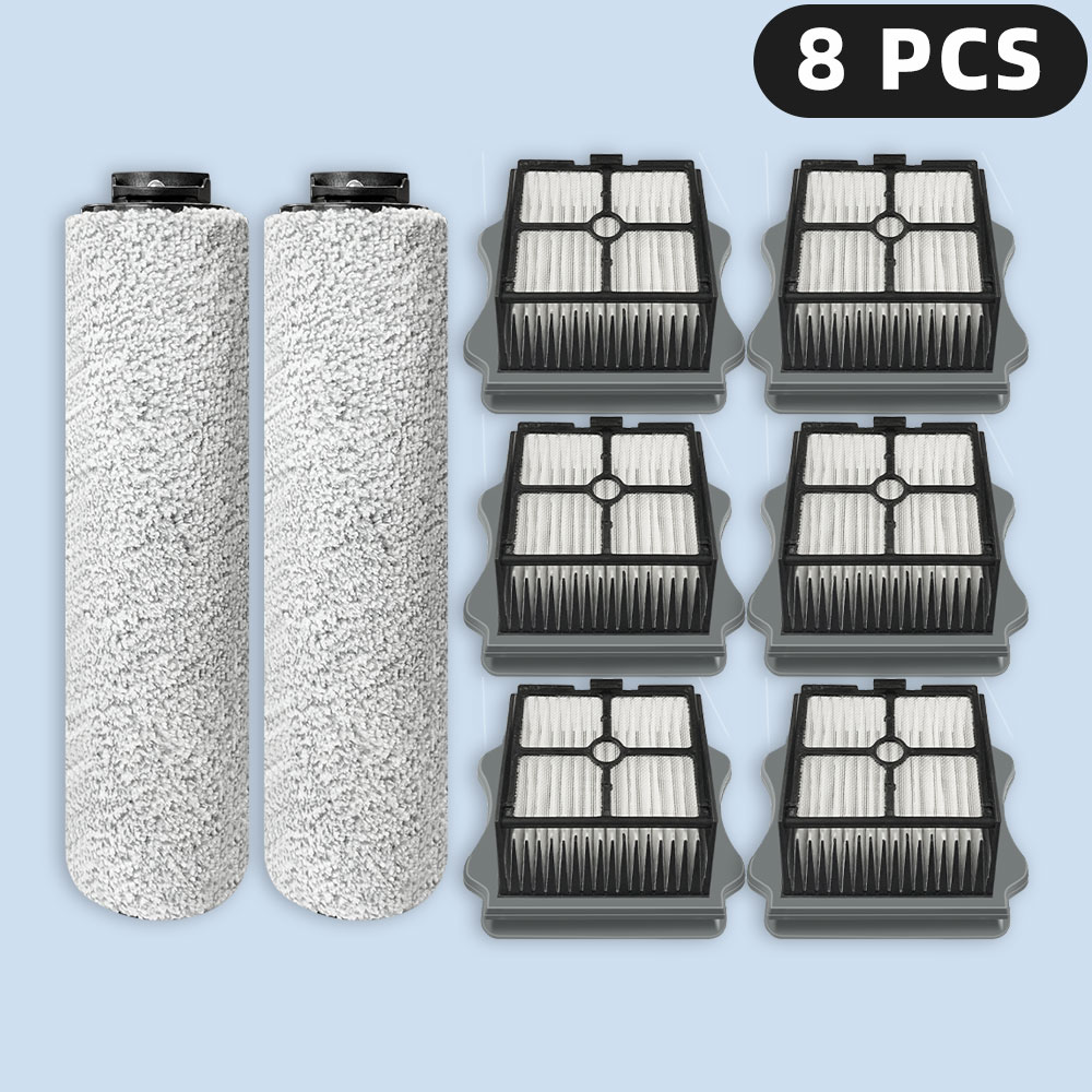 Compatible For ( Tineco Floor One S5 Steam / Tineco iFloor 5 Steam ) Spare Parts Accessories Roller Brush Hepa Filter: light yellow